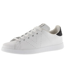 Baskets Victoria unisexes pour adultes Deportivo Basket Piel, noires, pointure 40, blanc-noir paillet (noir 40)