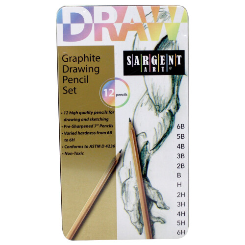 Sargent Art 22-7283 Σετ 12 Μηχανικών Μολυβιών Γραφίτη σε Μεταλλική Θήκη