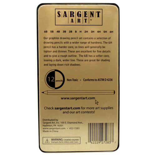 Sargent Art 22-7283 Σετ 12 Μηχανικών Μολυβιών Γραφίτη σε Μεταλλική Θήκη 1