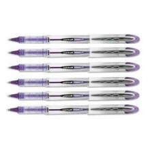 uni-ball Vision Elite Stick Roller Ball Pens Bold Point Purple Ink 6 Pens