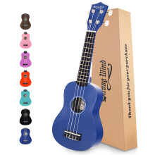 St?rk vindsopran ukulele 21 tommer Basswood Ukeleles til begyndere Fire strenge Hawaiian Guitar Ukulele for voksne teenagere bl?