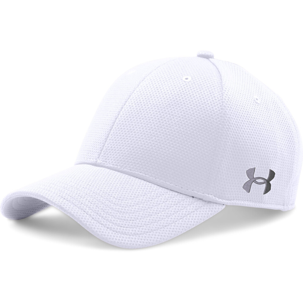 Under Armour Curved Brim Stretch Fit Cap F R Herren, Wei /Graphit, Gr E L-image