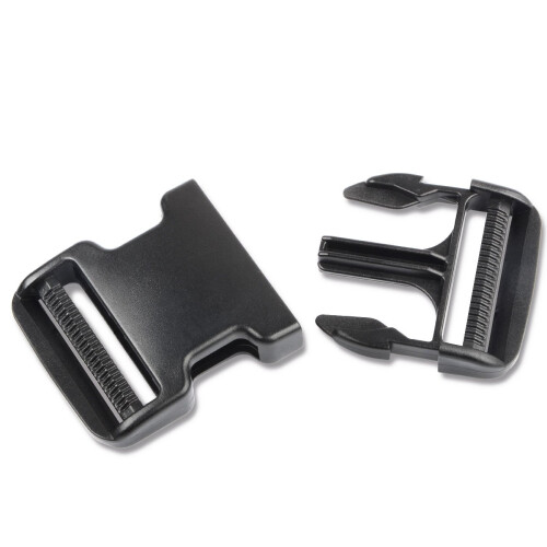 Fivelas Planas Duplas Ajustáveis DYZD 50mm (2PCS, Preto) 2