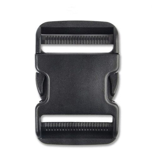 Fivelas Planas Duplas Ajustáveis DYZD 50mm (2PCS, Preto)