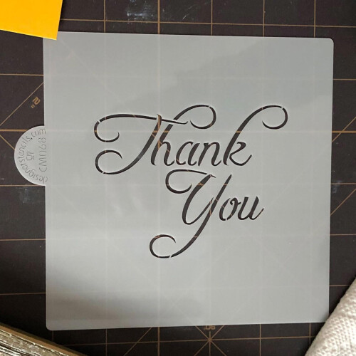 Tack Cookie och Craft Stencil av Designer Stencils 2