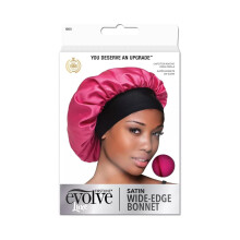 Firstline Evolve Fuchsia Satin Wide-Edge Bonnet 1660-36 - Secure Edges, Interior Satin Protection