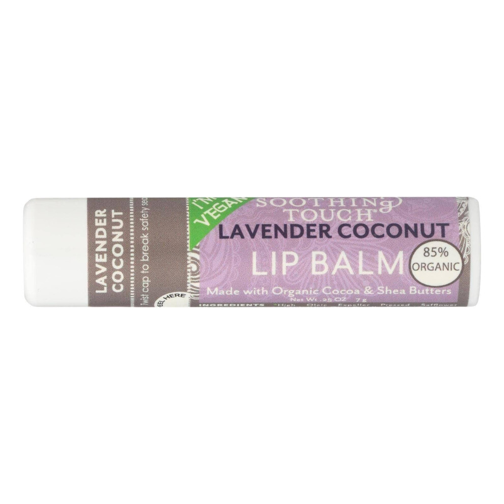 Beroligende Ber?Ring Lavender Soothing Touch Coconut Lip Balm 025 Oz