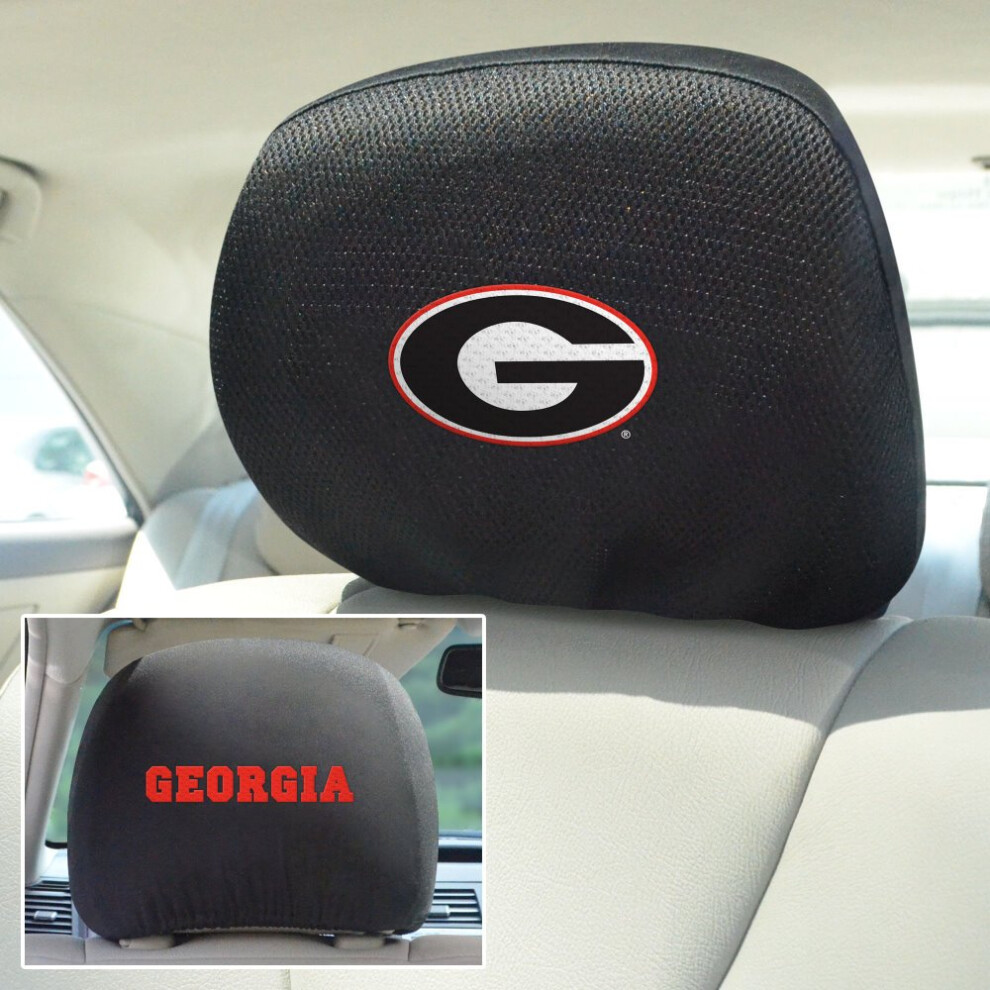 University Of Georgia Embroidered Head Rest Cover Set - 2 Pieces 842989025663