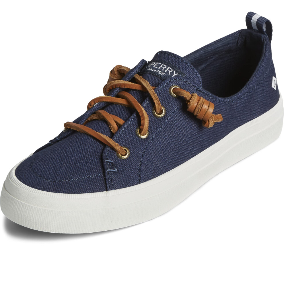 Sperry Womens Crest Vibe Linen Sneaker Navy 6.5
