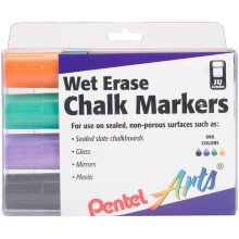 PENTEL ARTS EASE MET A ERASE BARKER SET JUMBO TIPA DE CORES VISTURADAS PACOLAS DE 4 (SMW56PC4M1)