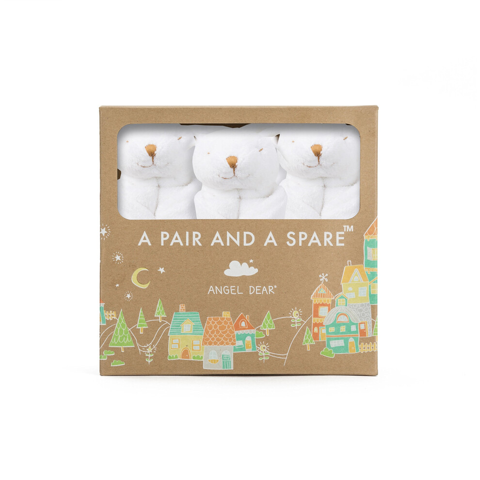 Bean Lieve Angel Dear Three Of A Kind Blankie White Bunny