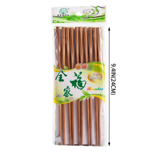 10 (5 pares) Pauzinhos de Bambu Duráveis com Design Torcido 2