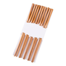 10 (5 pares) Pauzinhos de Bambu Duráveis com Design Torcido