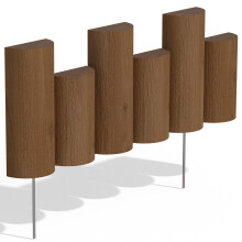 Greenes staket 18 tum. Halvt loggkantning (12 pack 18 ft. Totalt)