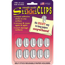 Stikki Clips White 20 v balen    [Sada 2]