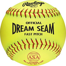 Rawlings | Ofici   lne softbalov    lopticky DREAM SEAM Fastpitch | 11"""" USA / ASA | Syntetick    potah C11RYSA | 12 kusov