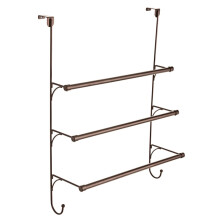Franklin Brass (1-Pack) Cabides Sobre a Porta Triplo Suporte para Toalhas Bronze 3 Níveis