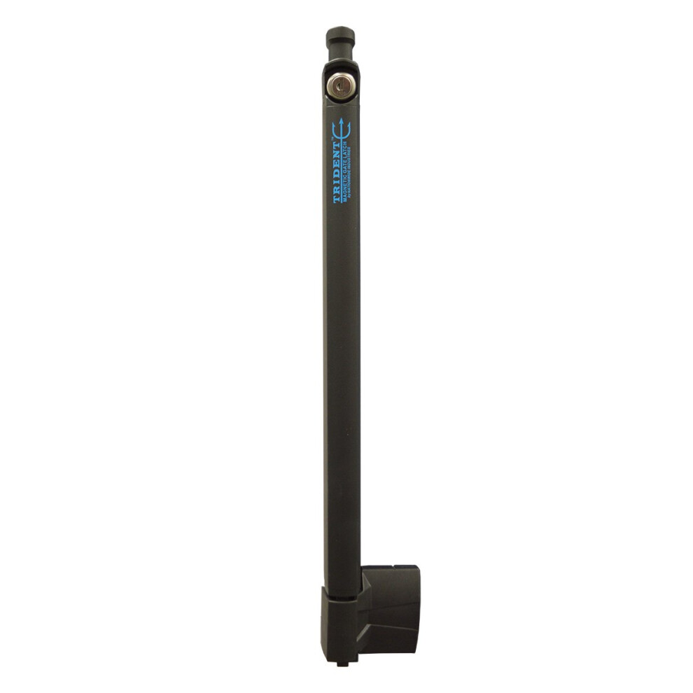 Trident 20 Inch Tall Magnetic Pool Child Safety Gate Latch | Keyed Alike | Trident-20-Bk-Ka Black Nationwide Industrie