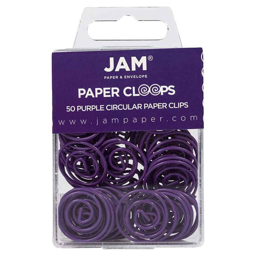Jam Paper Ronde Paperclips - Ronde Paperclips - Paars - 50/Pak-image