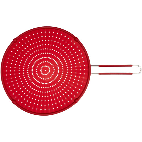 Excelsteel 13 """" Silikone Splatter-sk?rm m/skridsikre greb r?d