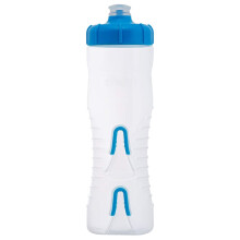 Stoff-Wasserflasche ohne K  fig, 750 ml, transparent/blau