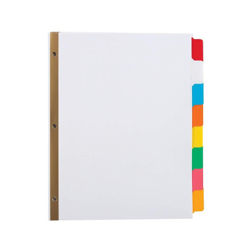 Staples Staples 477150 Μεγάλοι Διαχωριστές Γράψε-Σε Χαρτί 8-Tab Πολύχρωμο 4/Συσκευασία (13511/23179) 1