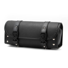 Geanta de motocicleta Universal Motocicleta Ghidul Geanta Motocicleta Bag Furcul Pu Pie din piele Black Roll Saddle pentru Honda Kawasaki Suzuki