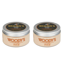 Woody's Web Styling Pomade for Men Texturizing Wax With Matte Finish For a Natural Look Flexible Hold 3.4 Oz (2 Pack)