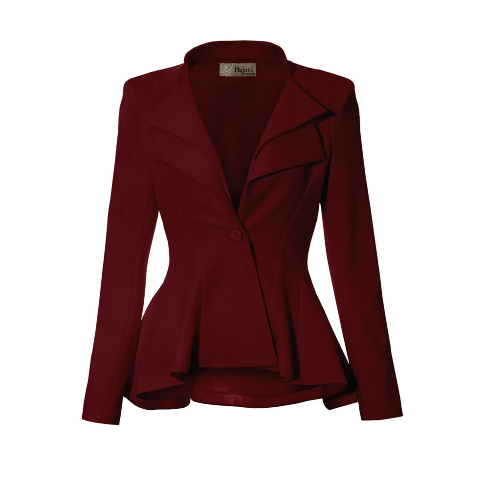 Blazer de bureau     double revers crant    pour femme JK43864 1073T Vin 3X