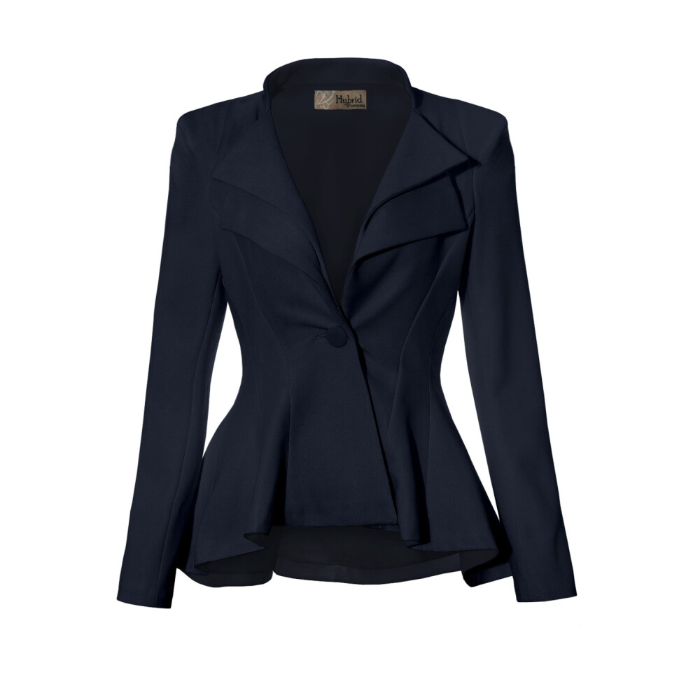 Blazer de bureau     double revers crant    pour femme JK43864 1073T Bleu marine Small