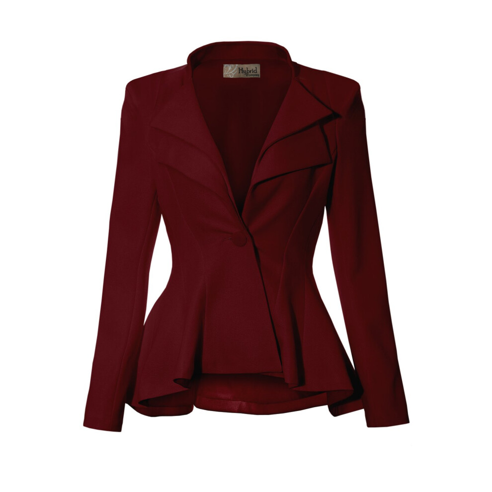 Blazer de bureau     double revers crant    pour femme JK43864 1073T Vin XLarge