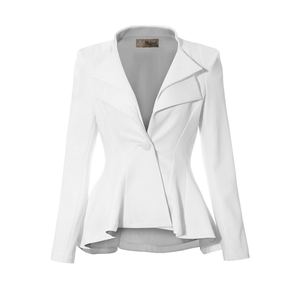 Blazer de bureau     double revers crant    pour femme JK43864 1073T Blanc 2X