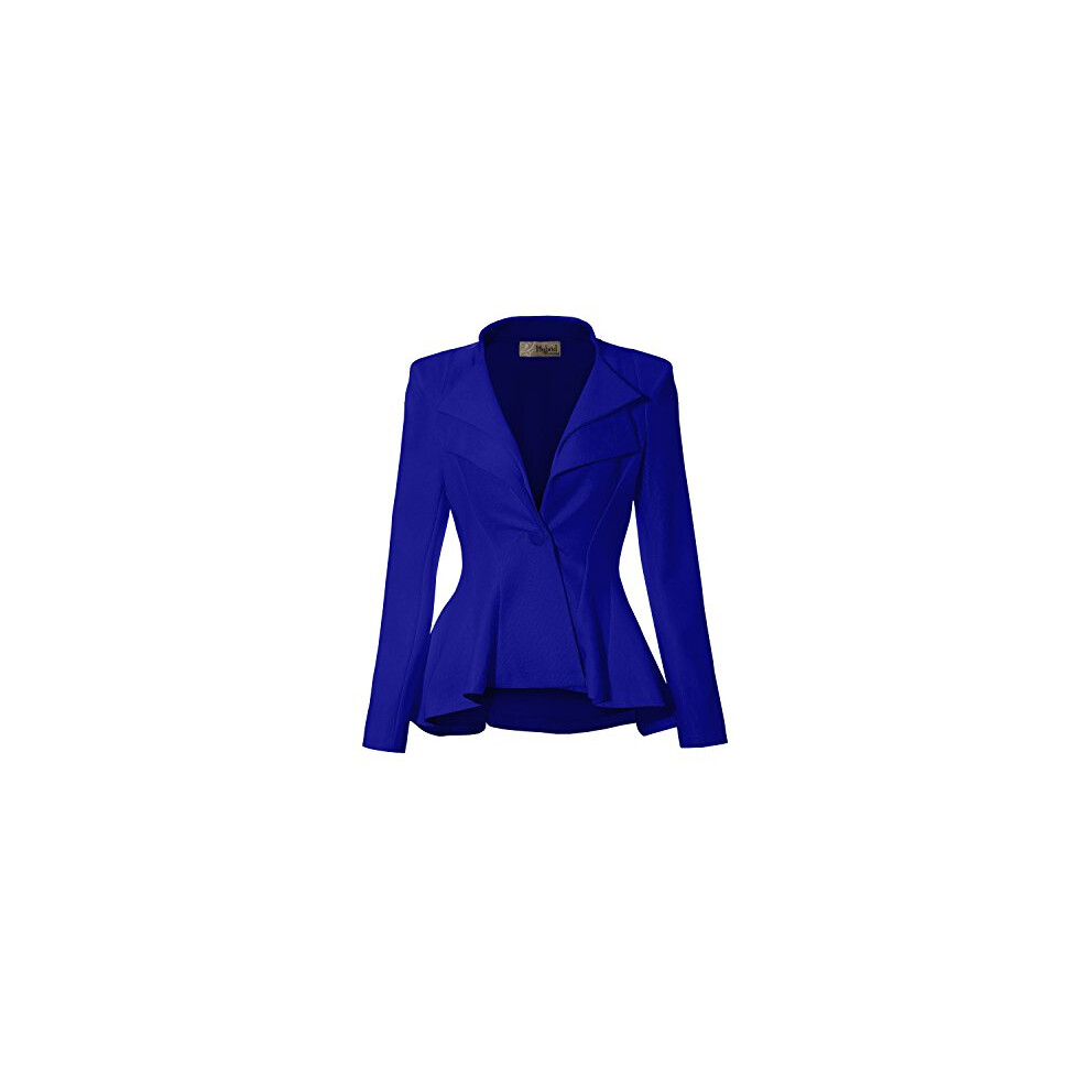 Blazer de bureau     double revers crant    pour femme JK43864 1073T Royal Medium