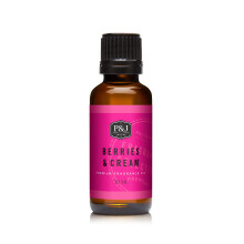 P&J Fragrance Oil Berries & Cream Oil 30ml - Lysdufter til stearinlys, der fremstiller Freshie Scents Soap Laves Diffuser Oil Scents