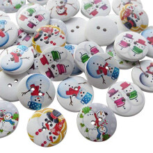 Chenkou Craft Santa Vianoce Snehuliak Dreven gomb ky ijac mix vela (3/4"""" (20 mm))