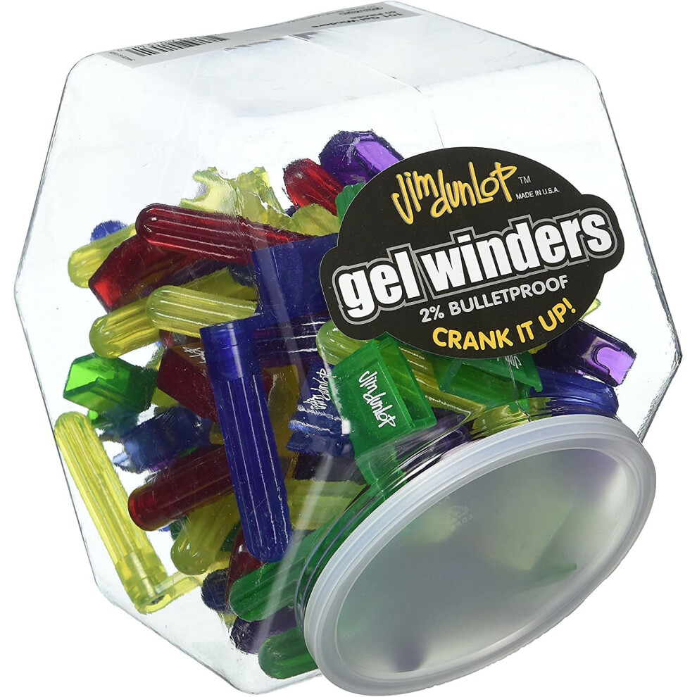 Jim Dunlop 101 Gel Stringwinder Display - Mazza Da Golf Per Giocatori Di Chitarra, Unisex - Regular, Viola, Giallo, Verde, Rosso, Blu-image