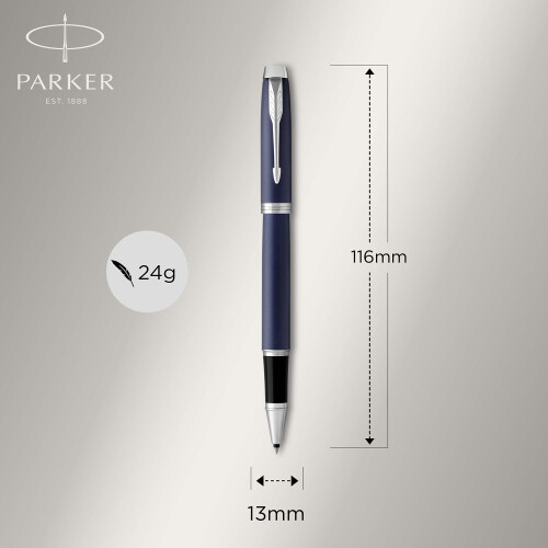 Parker Parker Im Rollerball Pen Matte Blue Fine Point Black Ink Presentlda 2