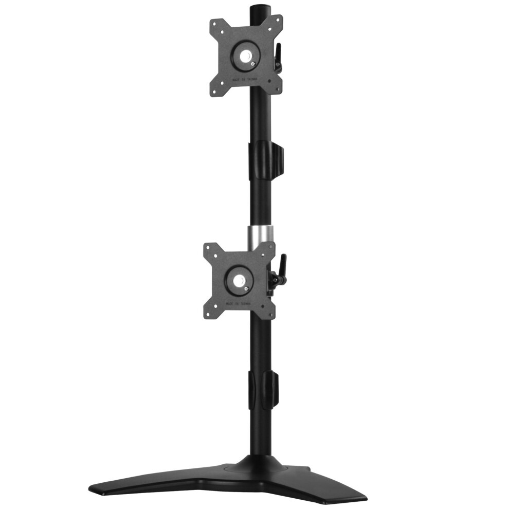 Vertical dual LCD monitor desk stand support up to 24"""" LCD monitor