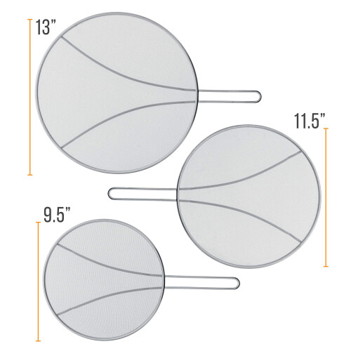 U.S. Kitchen Supply 13 """" 11.5 """" 9.5 """" Rustfrit st?l Fin mesh -splattersk?rm 1