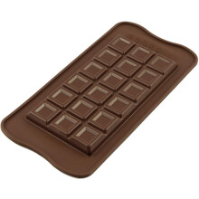 Silikomart 195931 Chocolate Tablet Bar Chocolate Silicone Mould, Chocolate Brown, 11.6 x 7.8 x 10 cm
