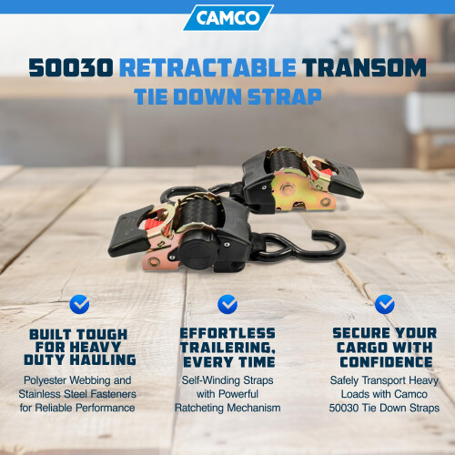 SANGLES D'ARRIMAGE CAMCO 2 LARGEURS R   TRACTABLES 5,5'     BOULONNER 2