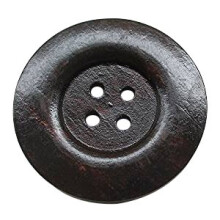 Chenkou Craft 20 ks velk ch 50 mm 2"""" hned ch okr hlych dreven ch gomb kov so 4 dierkami na itie