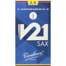 Vandoren SR8025 Sop Sax V21 Reeds Strength 2,5; 10-es doboz