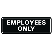Standardschild NUR F R MITARBEITER Schwarz Gro (1 Packung)