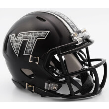 Riddell NCAA Virginia Tech Hokies Helmet Mini SpeedHelmet Replica Mini Speed Style Matte Black  Team Colors  One Size
