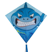 I Breeze Shark 30 -tums Diamond Kite - Single Line - Inkluderar Kite Line och Bag - Fun Printed Design