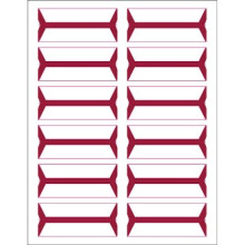 Tabbies Wrap-around Name Label Red