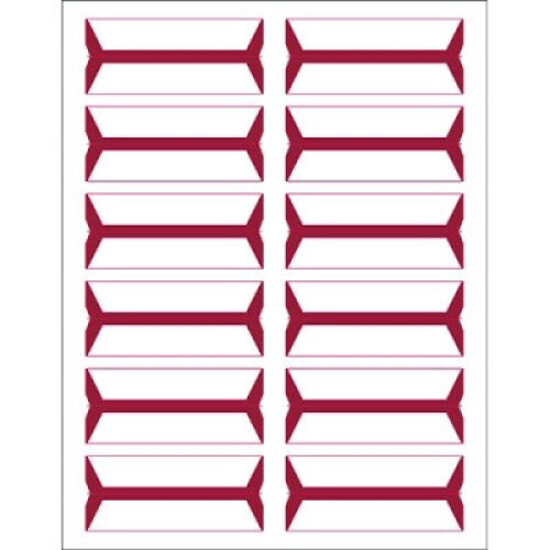 Tabbies Wrap-around Name Label Red