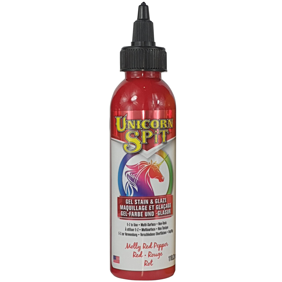 Unicorn Spit 5770002 Gel Stain And Glaze Molly Red Pepper 4.0 Fl Oz B 076818004226