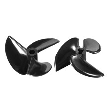 Hélice de Bateau RC uxcell 4.8mm Axe 3 Pales 52mm 1.6 P/D Noir Plastique